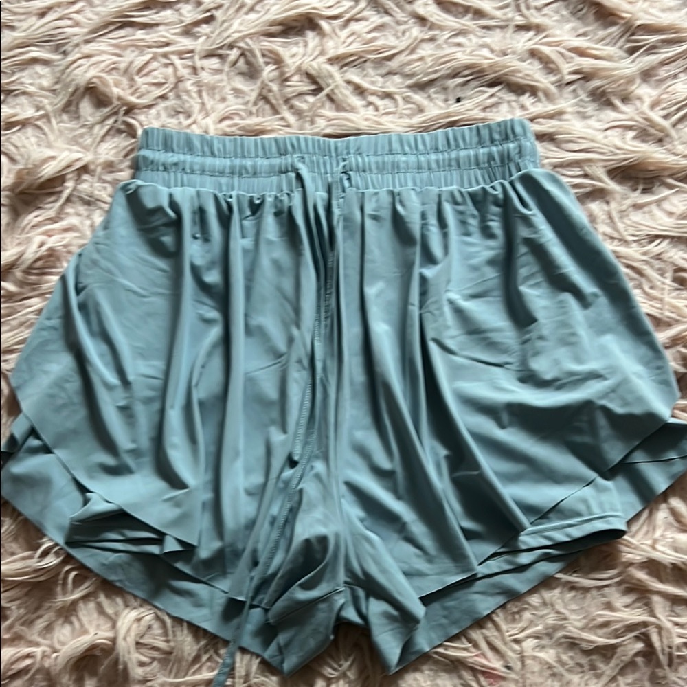 Light Blue Butterfly Shorts